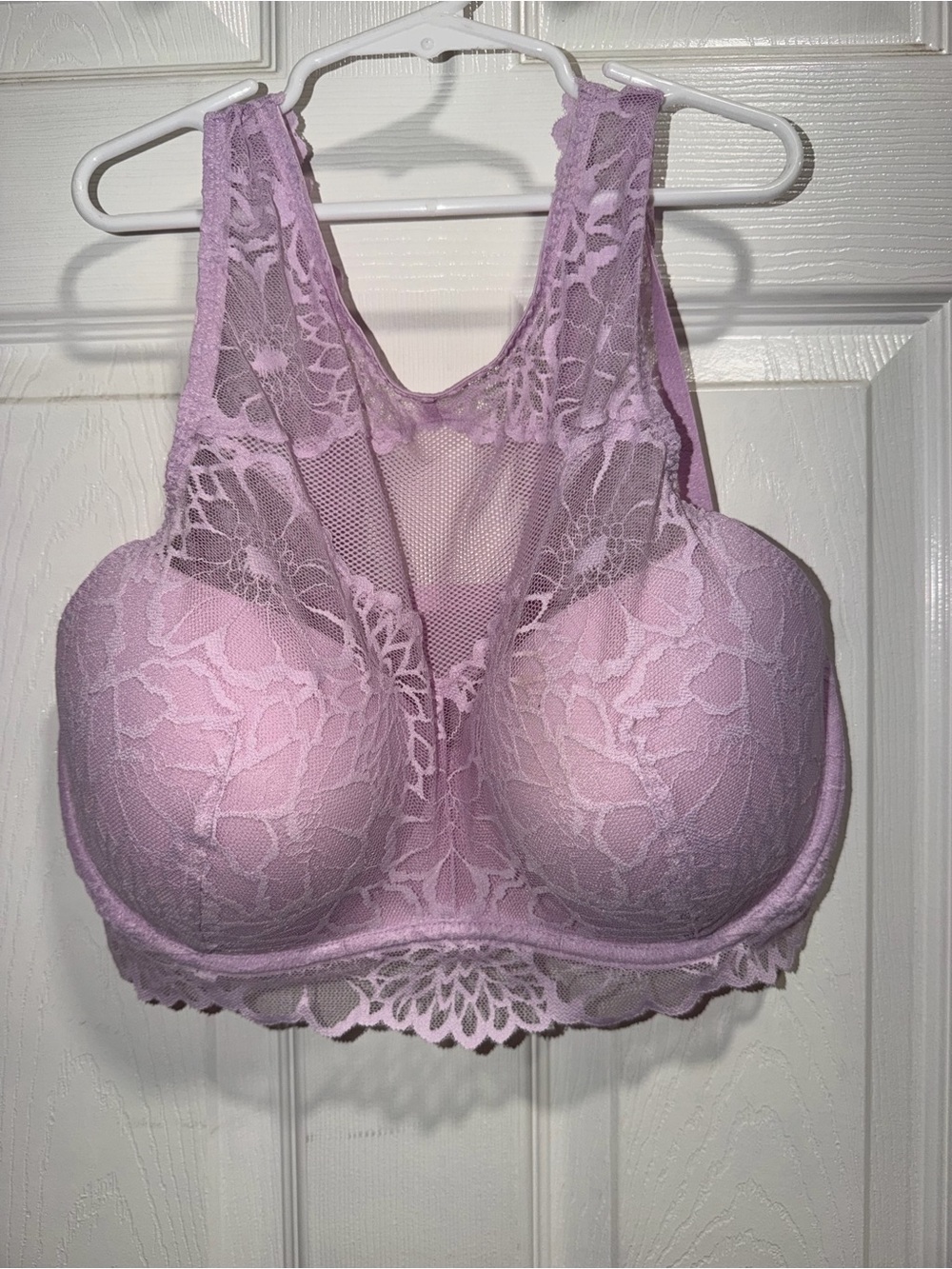 PINK Victoria’s Secret Purple Lace Racerback Bra L-DD NWT